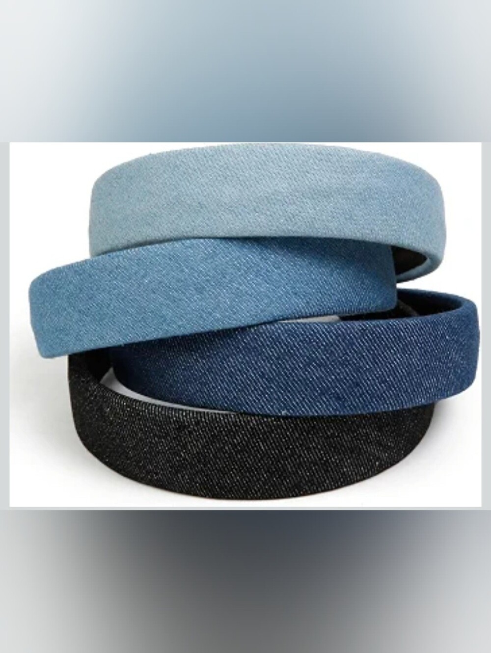 Sleek Trendy Denim Fabric Headband
